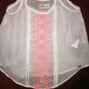 White Hollister tank top.